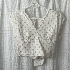 Polka pot crop top